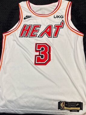 Nike Miami Heat #3 White Basketball Jersey
